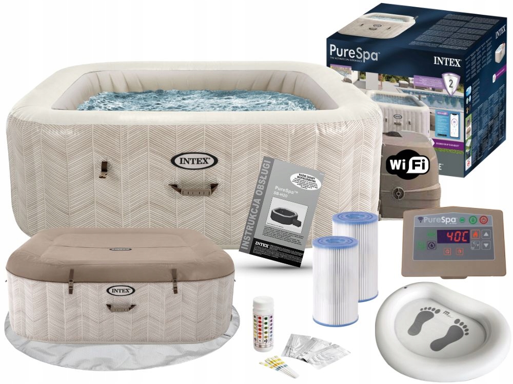 Надувний садовий спа-гідромасаж Intex 28472, генератор на 6 осіб + Wi-Fi, модель 2026