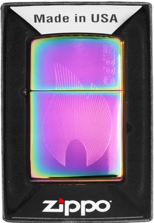 Zapalovač Zippo Flame Rainbow Větruodolný benzínový