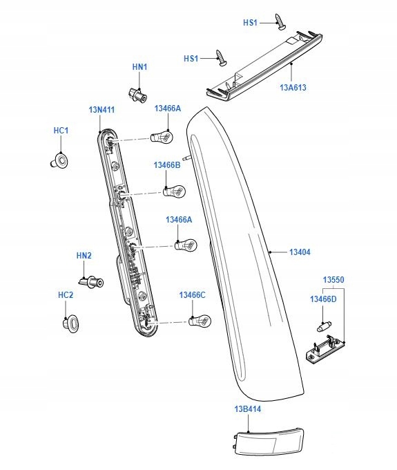 ODBLASK PRAWY TYL FORD FOCUS C MAX C MAX 2003 10 Installation side rear right