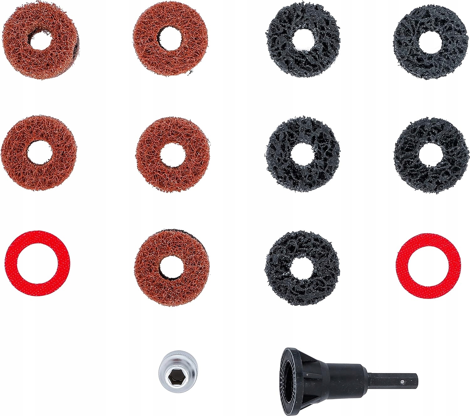 ŚCIERNICE SZCZOTKI DO CZYSZCZENIA PIAST TARCZ SZPILEK 14el. Marka Geko