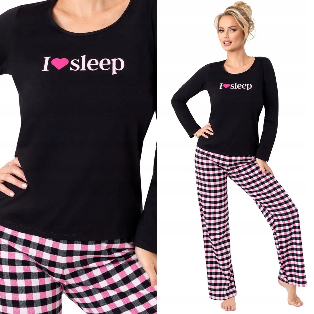 Dámské Pyžamo Donna Sleep long XXL 44 černá