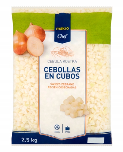 Metro Chef Cibule mražená kostka 2,5 kg