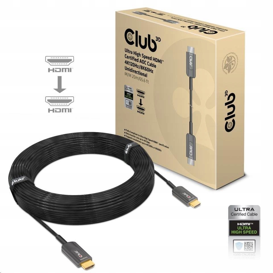 CLUB3D CAC-1379 kábel Hdmi 20m Hdmi Type A (Standard) Čierna