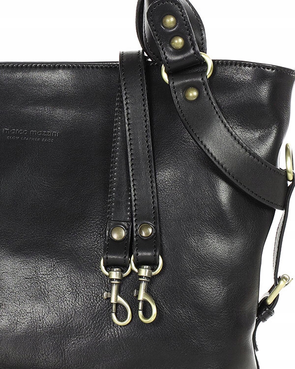 Torebka damska SKÓRZANA kuferek A4 Marco Mazzini Zapięcie zamek