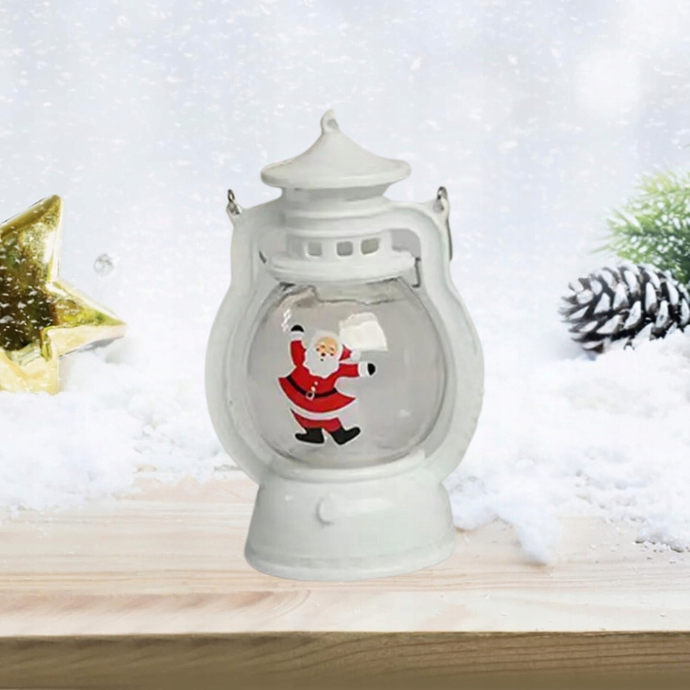 LAMPION LED 12,6 CM ŚWIECZNIK ŚWIĘTY MIKOŁAJ DEKORACJA ŚWIĄTECZNA LATARENKA Marka inna