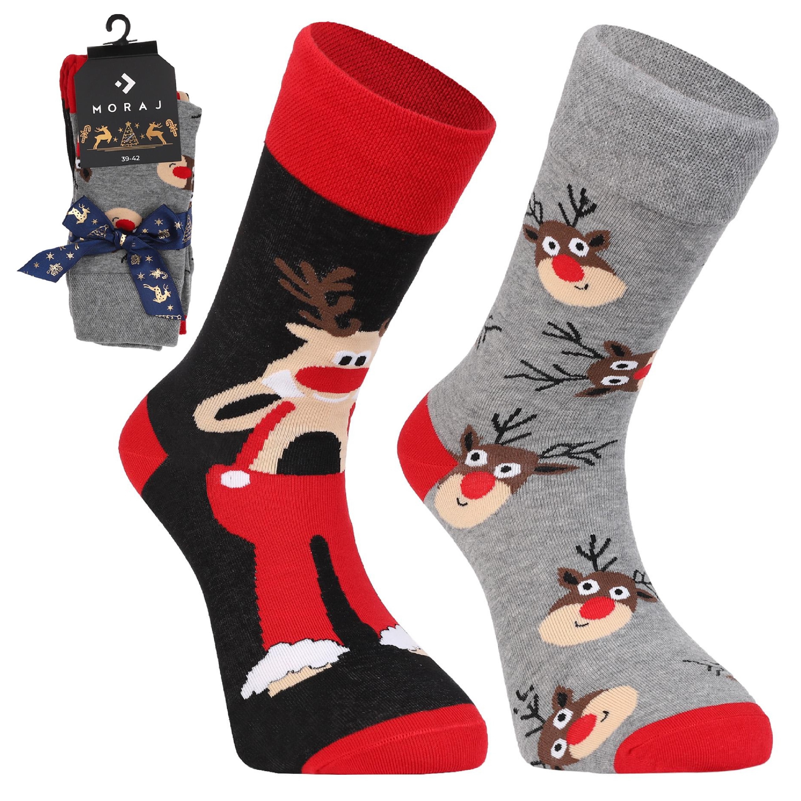 Skarpety ŚWIĄTECZNE Męskie Na Prezent 2 Pary 43/45 MORAJ