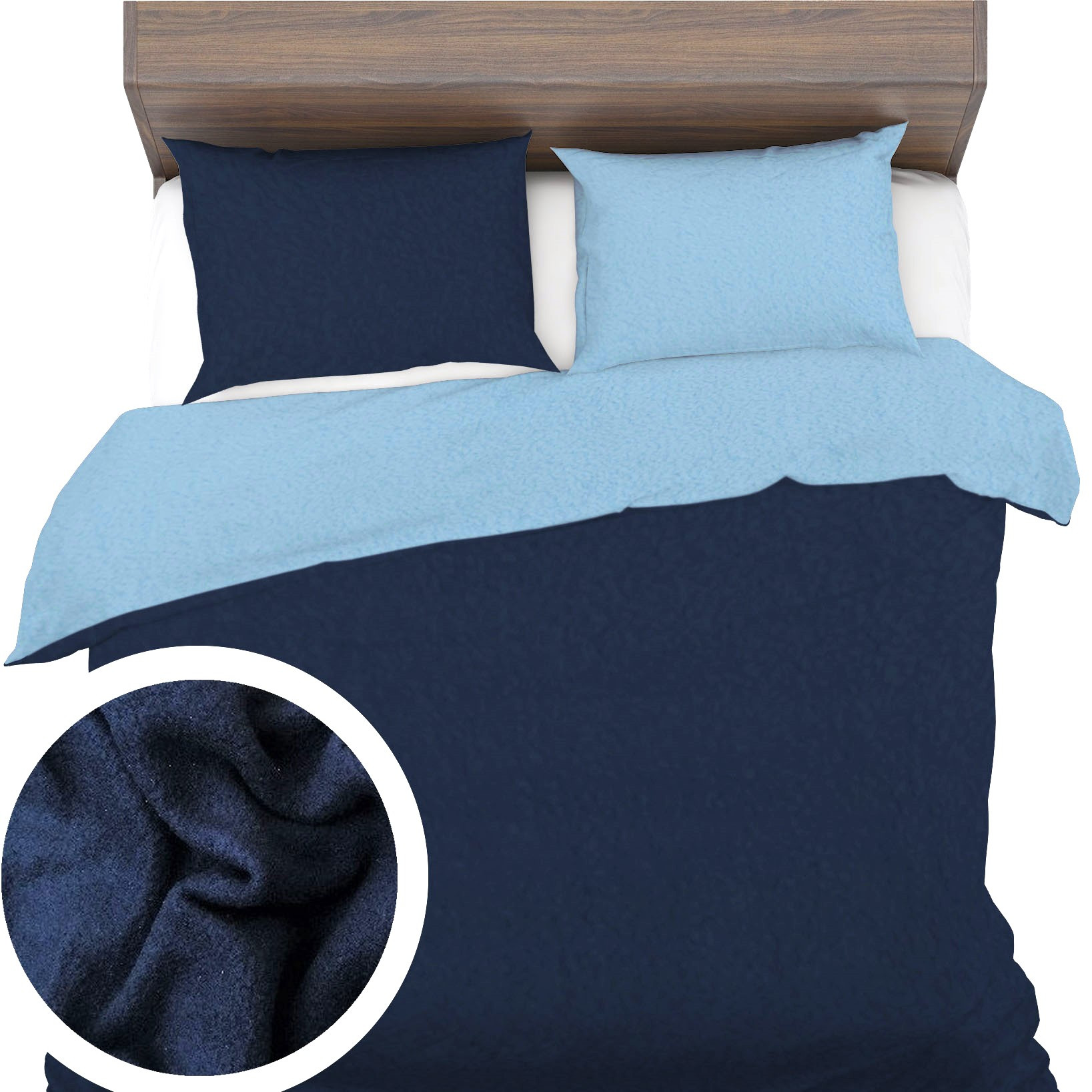 Flísové Povlečení 220x240+2x70x80 Měkké Teplé Fleece 2 barvy