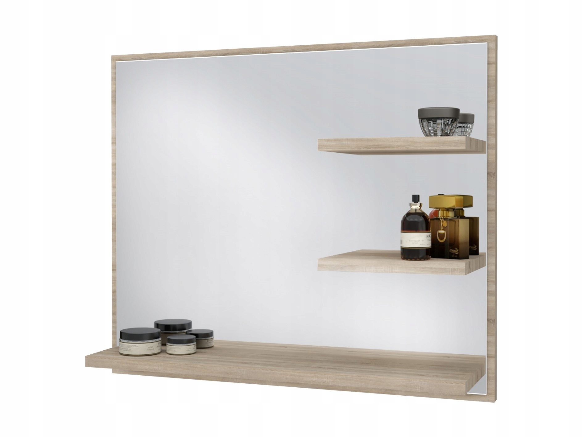 

Lustro łazienkowe z półką do łazienki dąb sonoma