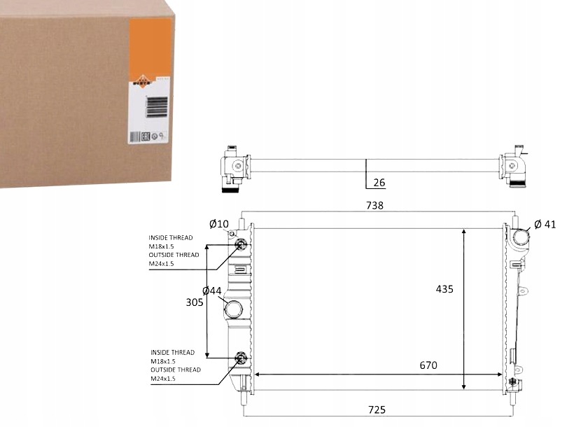 NRF CHŁODNICA SILNIKA NRF, 59129