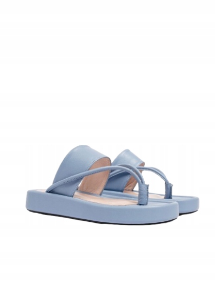 L37 Japonské Nazouváky Z Přírodní Kůže, Modré, Modré, 36 J6B