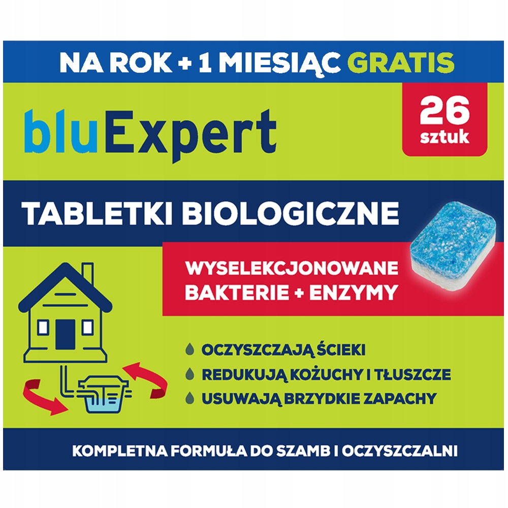 

bakterie na ścieki i tłuszcze 26 tabletek na rok