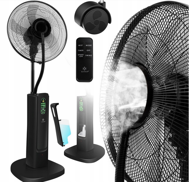 Ventilátor Stojanový Ventilátor Kesser Frosty Ultrazvukové Vodné Chladenie