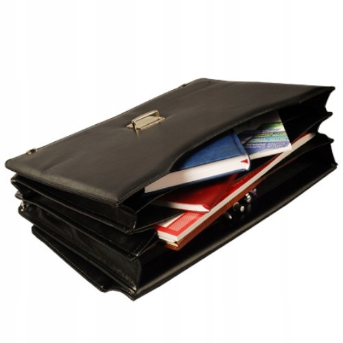 Dámská koženková aktovka, černá