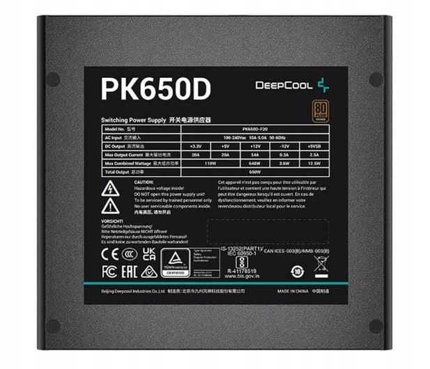 Zasilacz Deepcool PK650D 650W Bronze