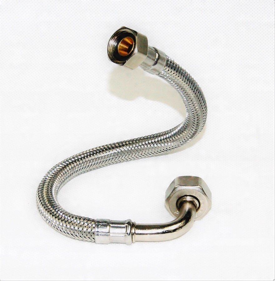 

Wężyk-wąż W Oplocie, N-n Kolanko 1/2''x1/2'' 20cm
