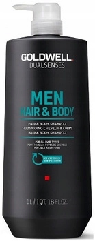 Šampon pro mastné vlasy Goldwell Dls Men Hair&Body 1000 ml
