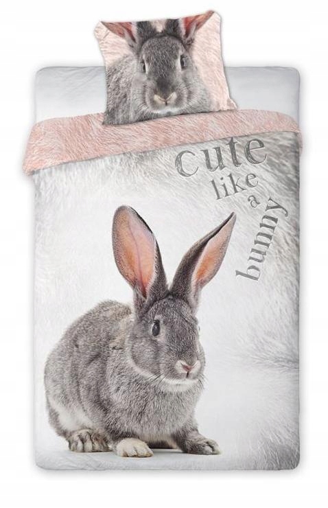 

Pościel bawełniana 140x200 animal Wild Królik