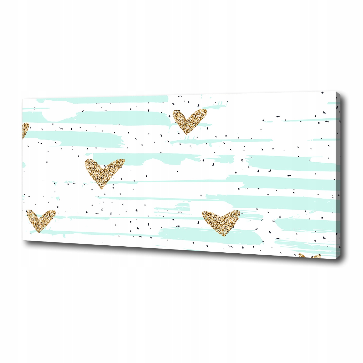 

Foto obraz na płótnie Złote serca tło 125x50 cm