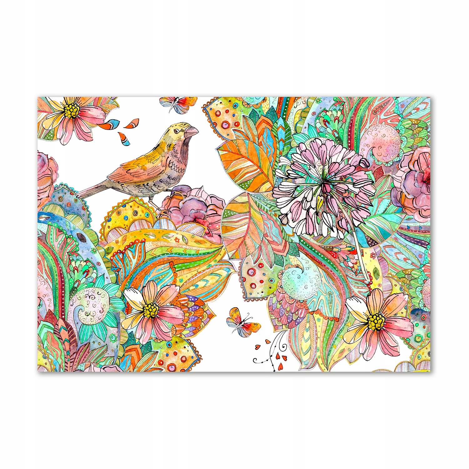 

Obraz zdjęcie szkło akryl Ptak i ornamenty 100x70