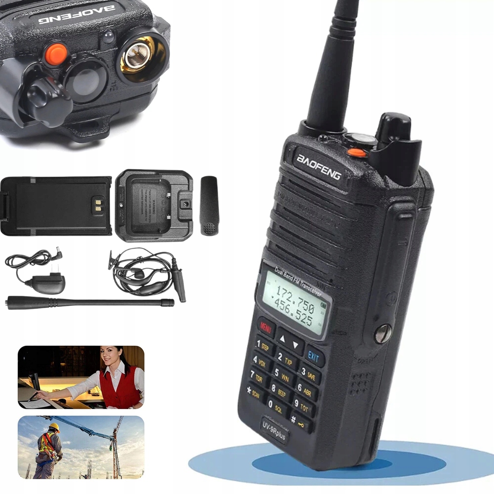 Baofeng UV-9R Plus Vysílačka 15W 128CH Vhf/uhf přenosný radiotelefon
