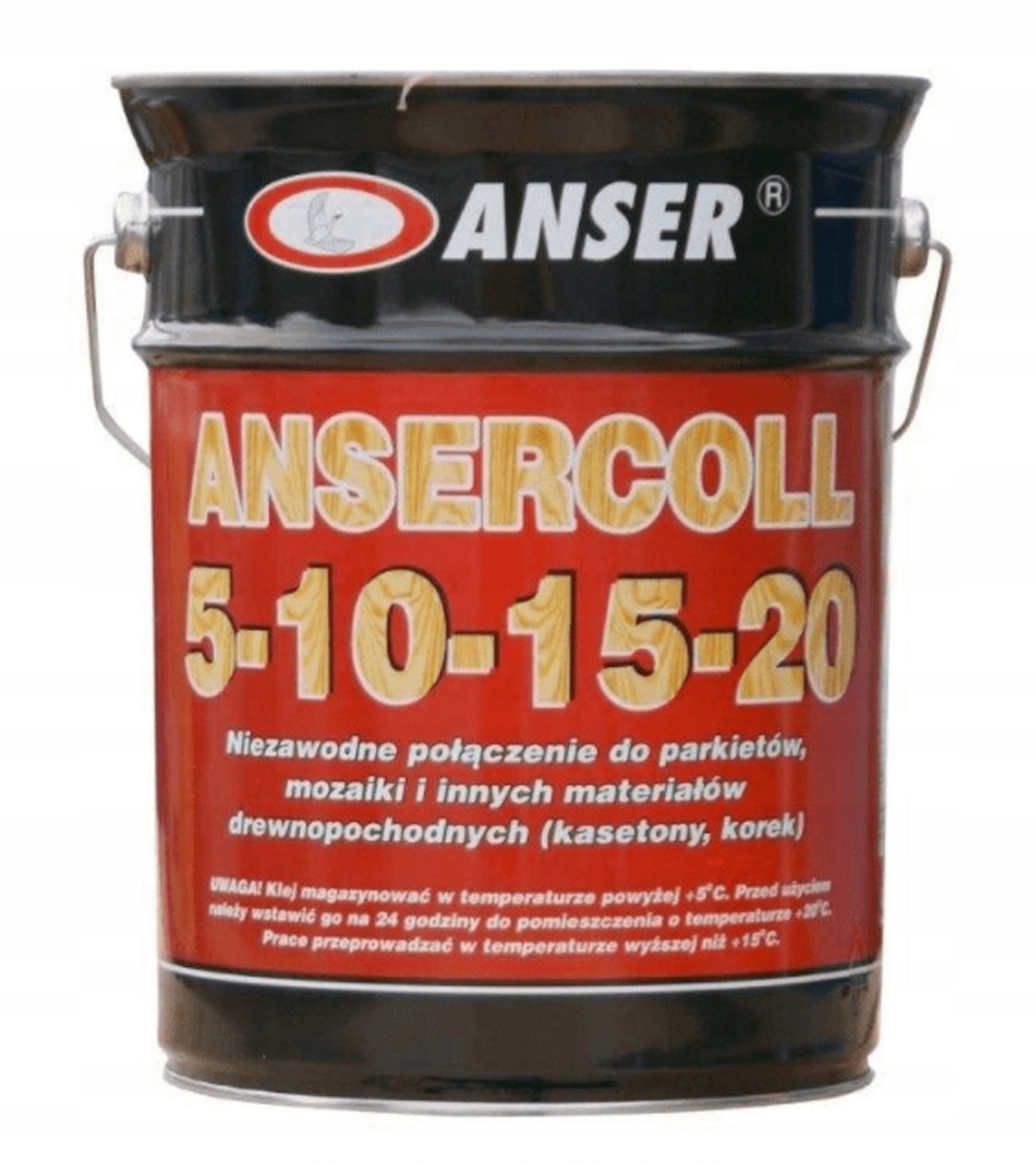 Klej do parkietu Ansercoll 5-10-15-20 Anser 5,5 kg do drewna kauczukowy