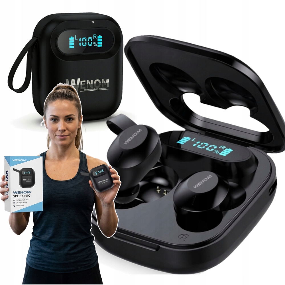 Bezdrátová sluchátka Bluetooth Pro Bt 5.3 Powerbank iOS Android HiFi