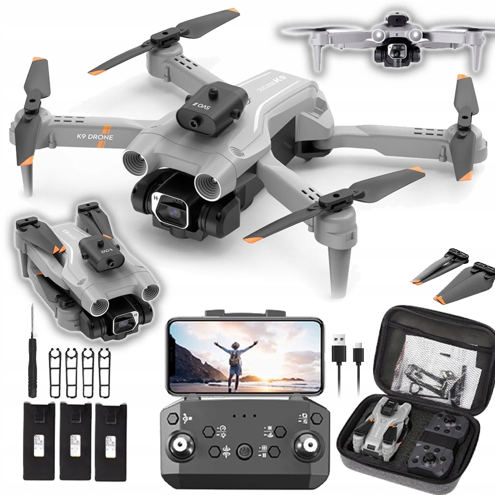 Dron 4K Podwójny Aparat Hd Składany ,start/lądowanie Jednym Dotknięciem
