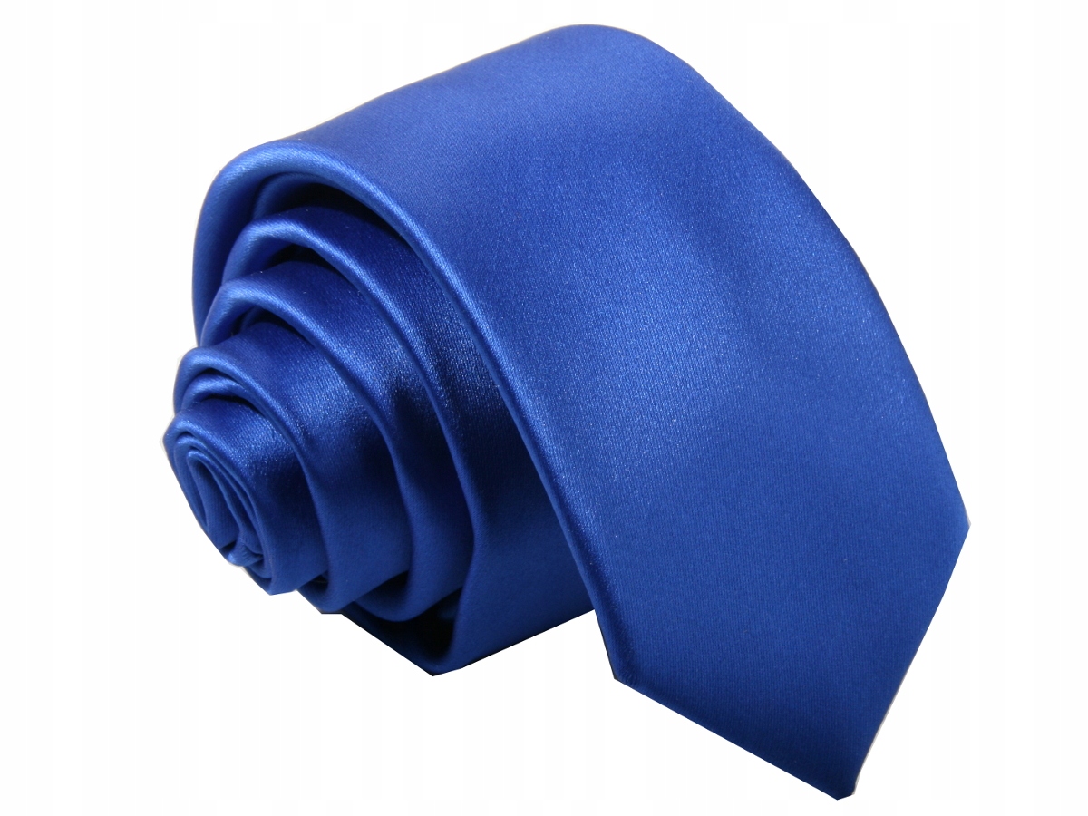 KRAWAT GŁADKI CHABROWY