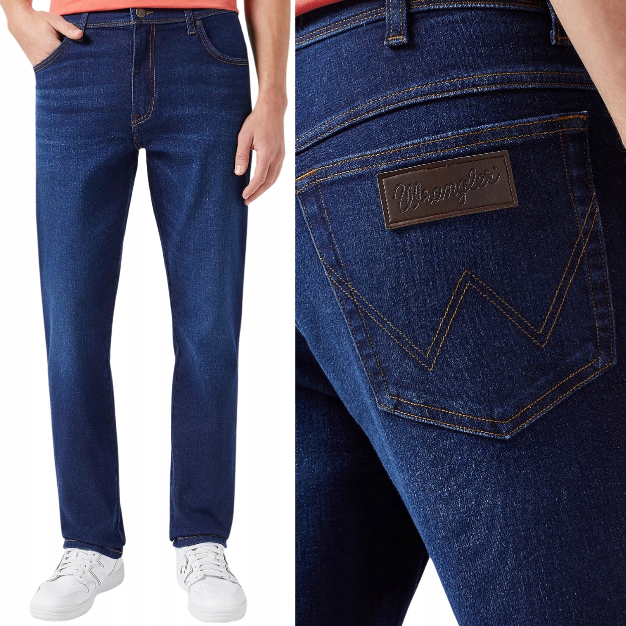 Wrangler Texas Slim Night Shade Epic Soft pohodlné kalhoty džíny W42 L34