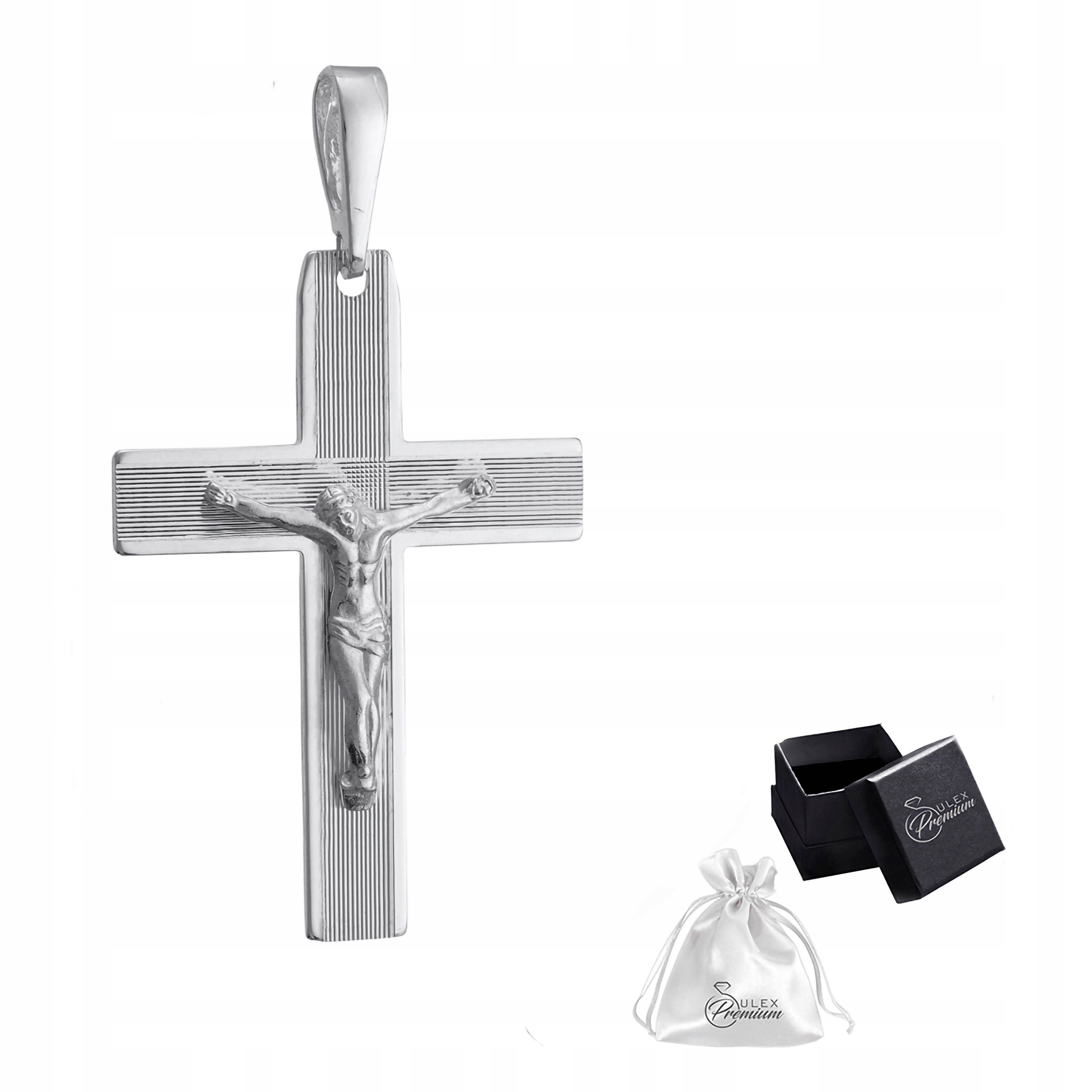 Stříbrný křížek ryzost 925 Přívěsek Diamantový kříž s Ježíšem Kristem