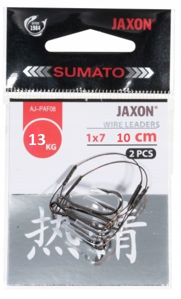 2x PRZYPON DOZBROJKA JAXON SUMATO 1X7 13kg 10cm