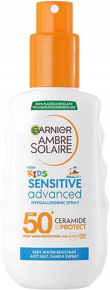 Garnier Ambre Solaire sprej SPF50+ pro děti, citlivá pokožka, ceramidy 150 Ml