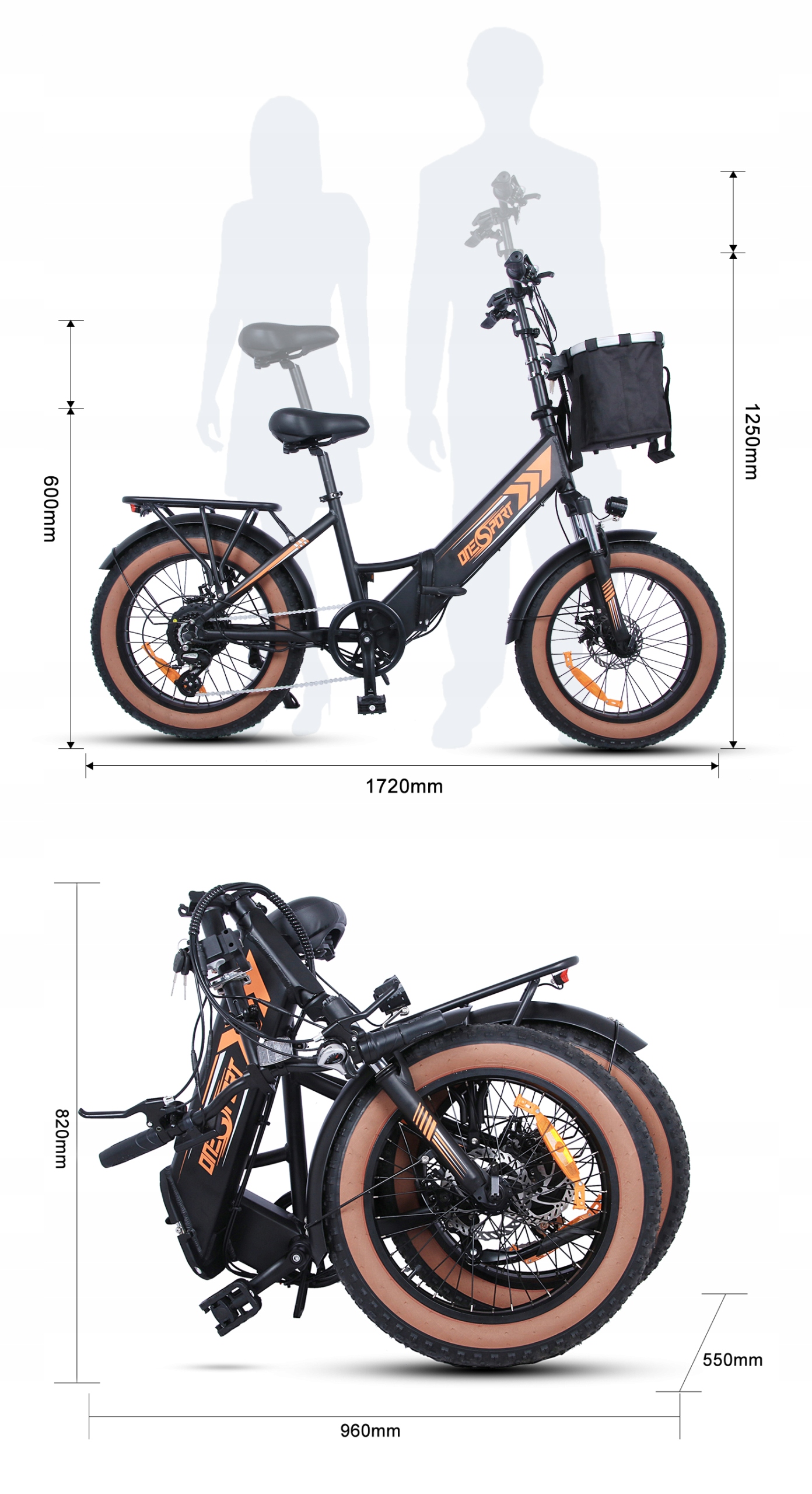 Folding Electric Bicycle ONESPORT OT29 17AH 120KM EAN (GTIN) 4537367219401