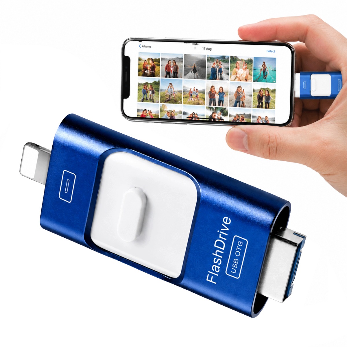 Pendrive 128GB 4w1 Usb 3.0 Lightning Usb-c Telefon iPHONE Android Pc