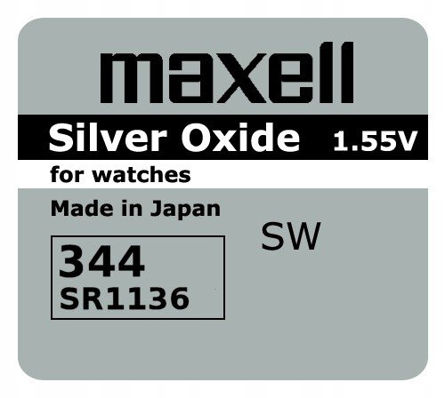 

* Bateria srebrowa mini Maxell 344 /sr 42 /sr 1136