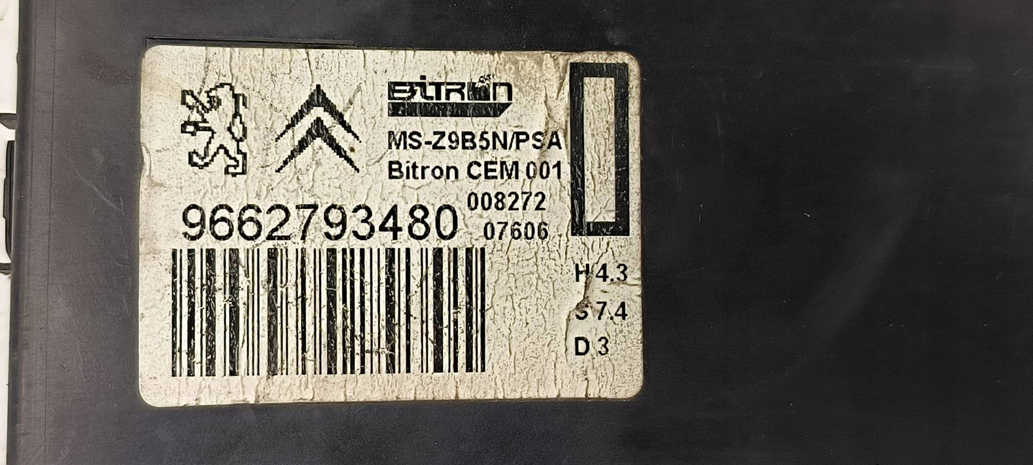 modul SITZ 9662793480 CITROEN C6
