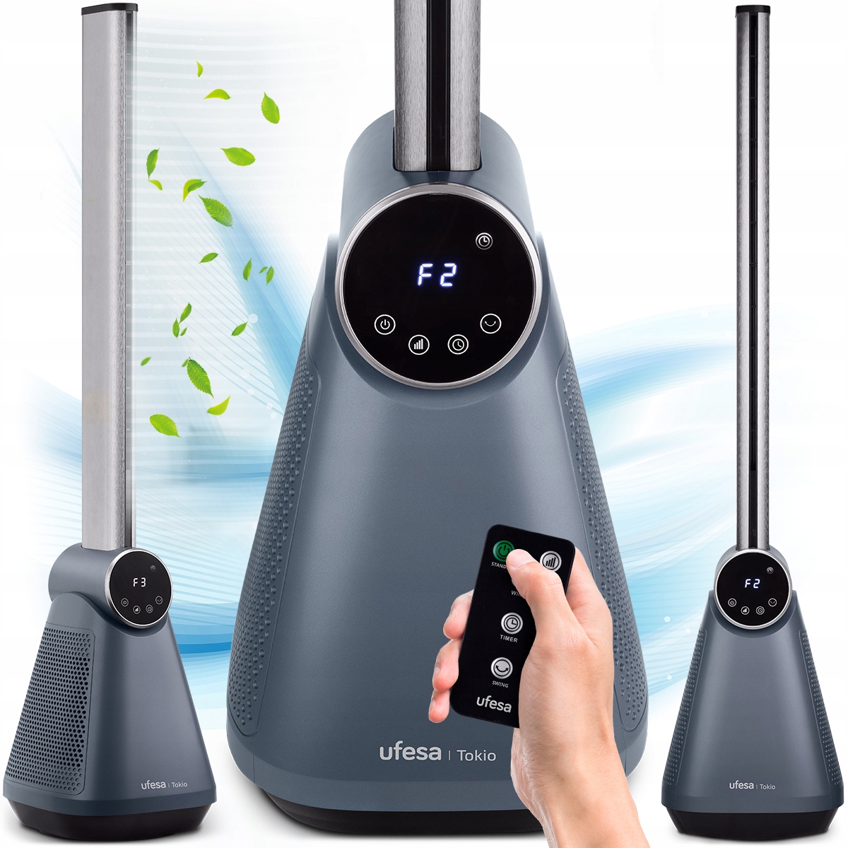 Bezlopatkový Ventilátor Ufesa Stĺpový Ventilátor Podlahový Cirkulátor Diaľkový Ovládač