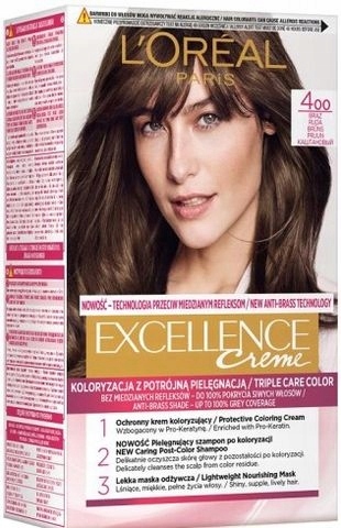 

Farba do włosów LOreal Excellence 400 Brąz