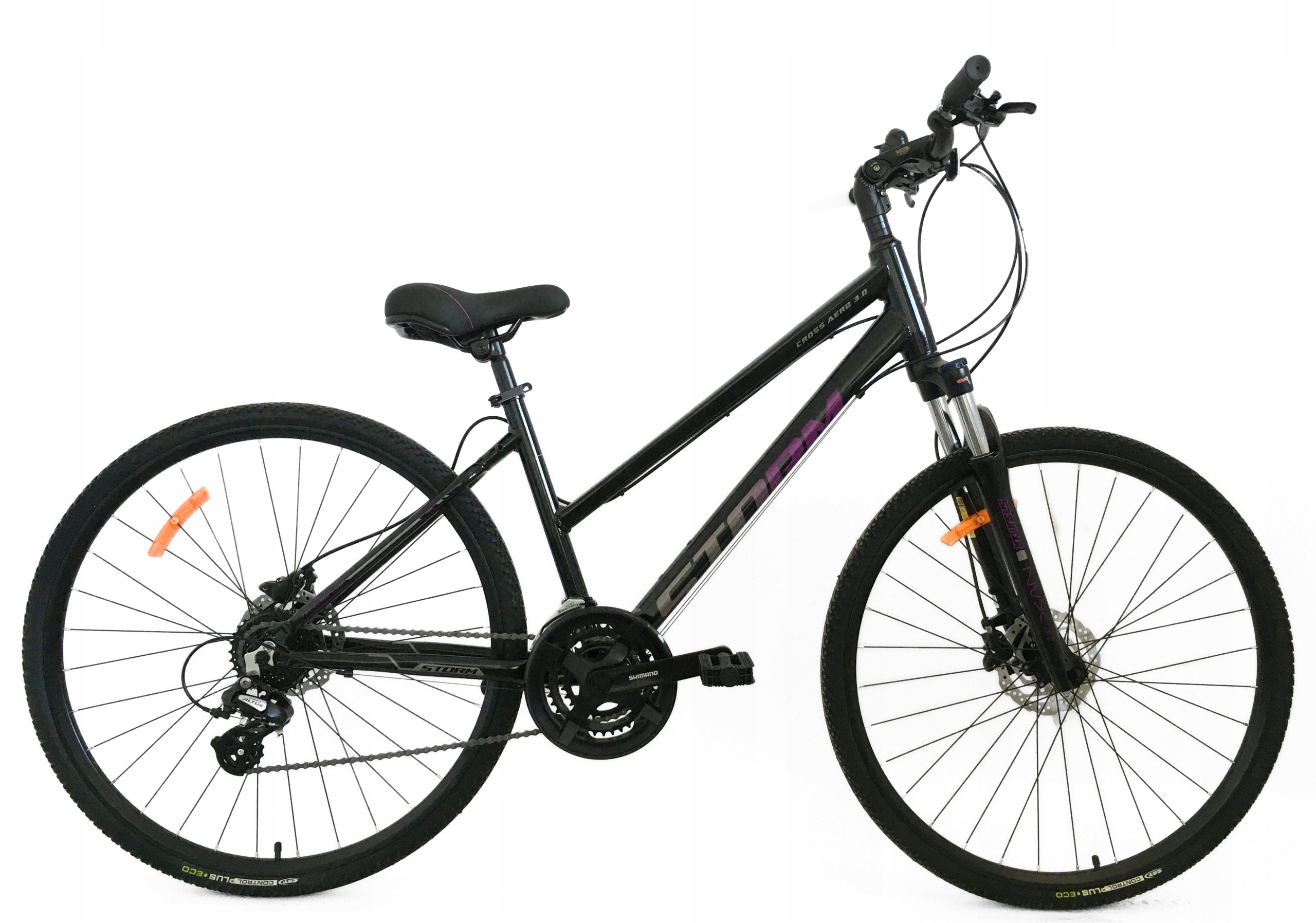 Rower Storm Cross Aero 3.0 Lady czarny/fiolet 19