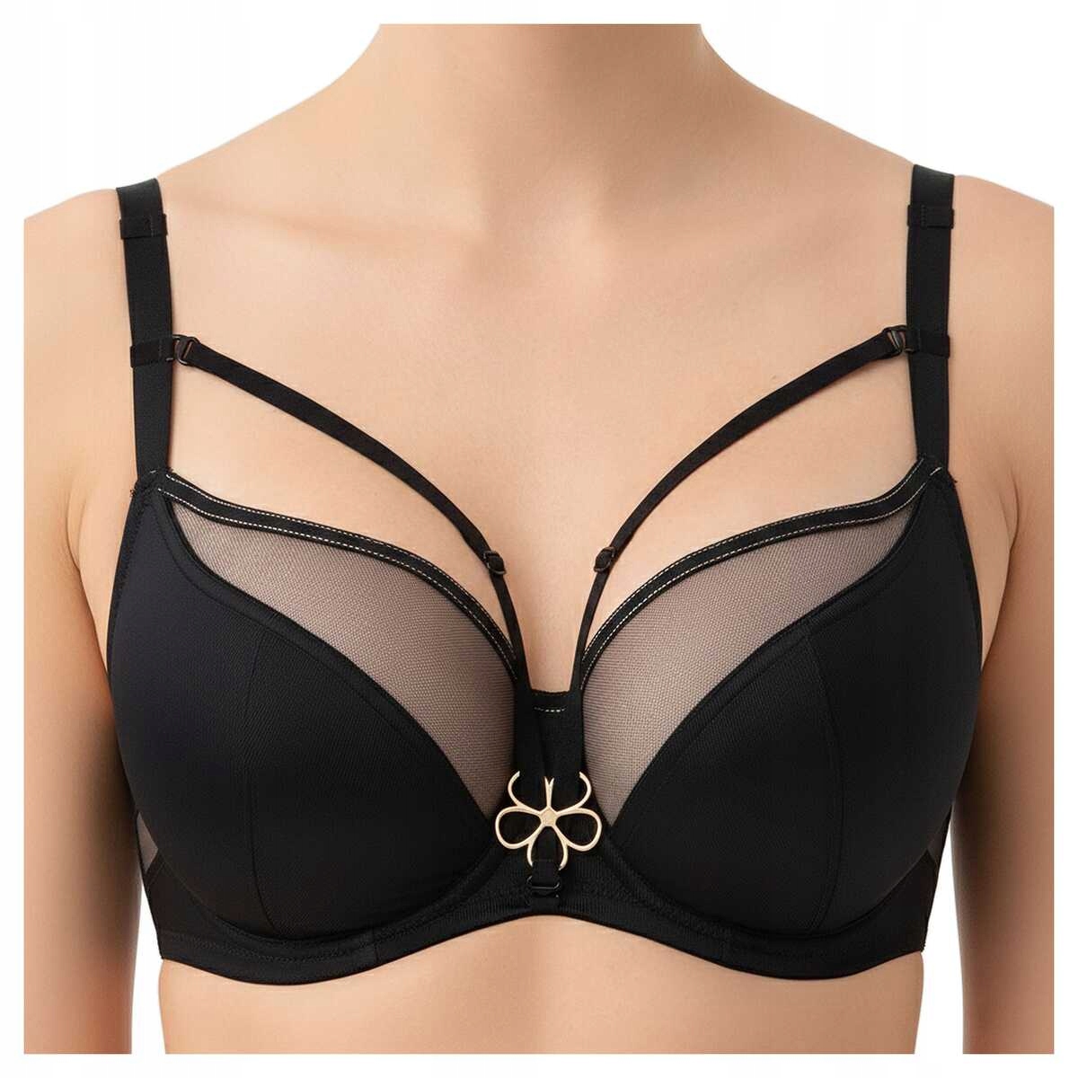 Gorsenia Podprsenka měkká s ozdobnými proužky, podprsenka Marisa 005 černá 75L