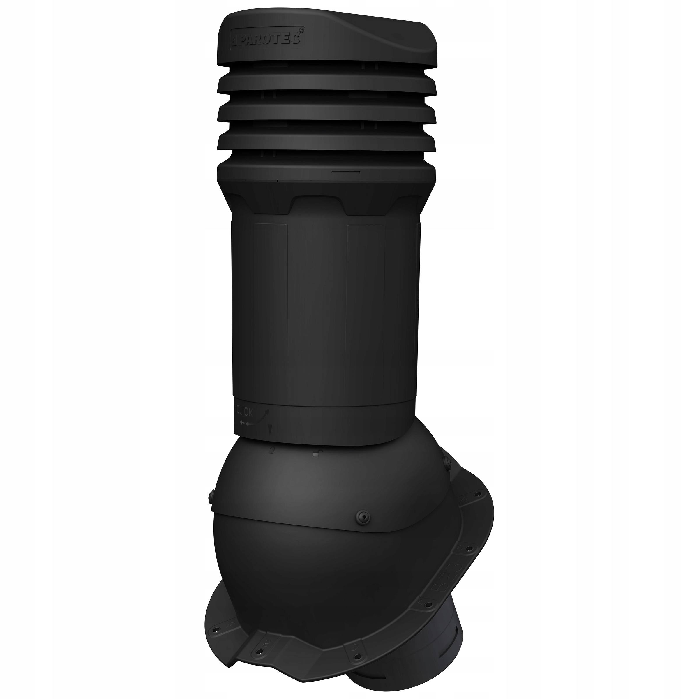 Kominek wentylacyjny 125 mm Parotec Regamet T-18 Czarny 9005
