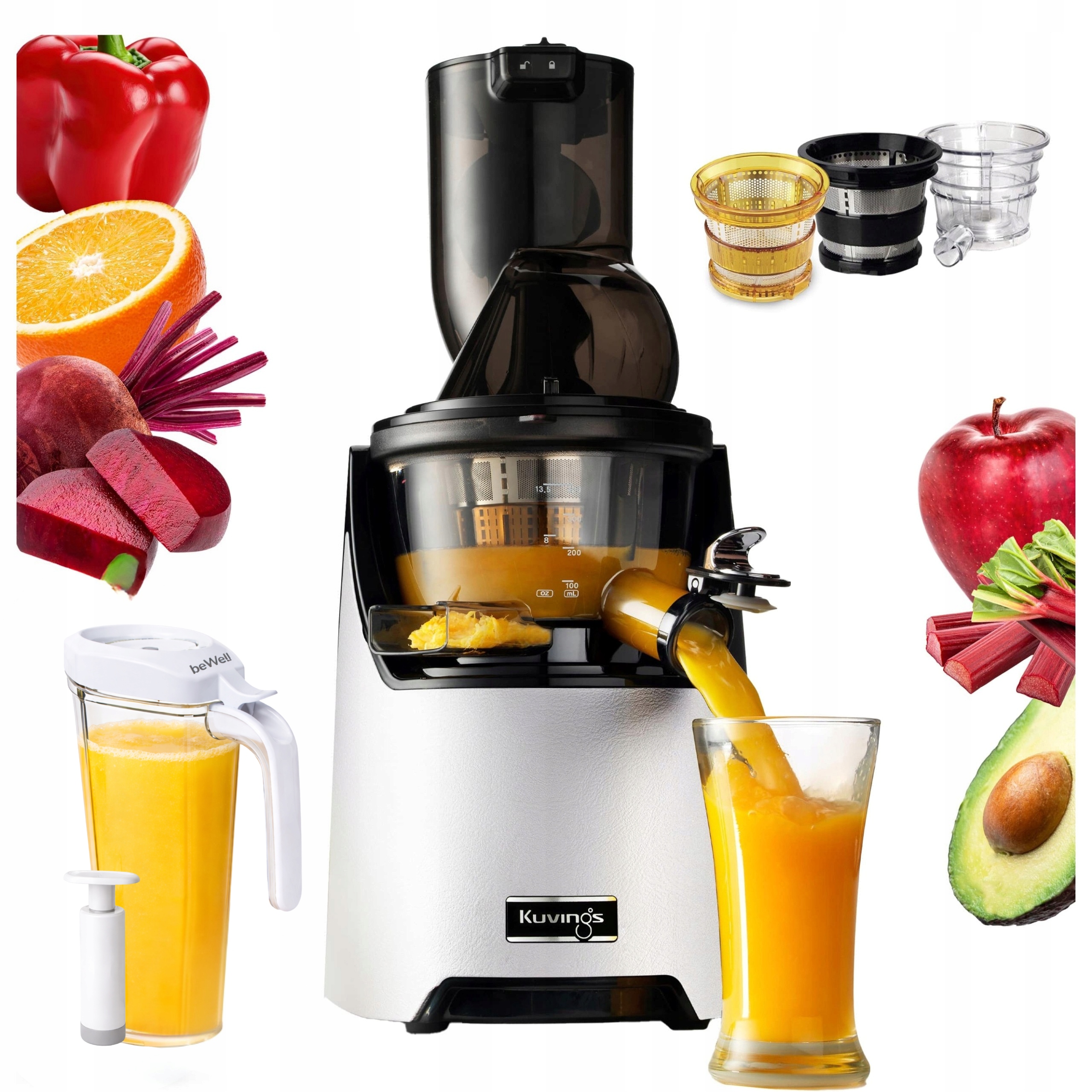 Kuvings EVO820 Pomalý Odšťavňovač Na Šťávy Z Ovoce A Zeleniny Dárky