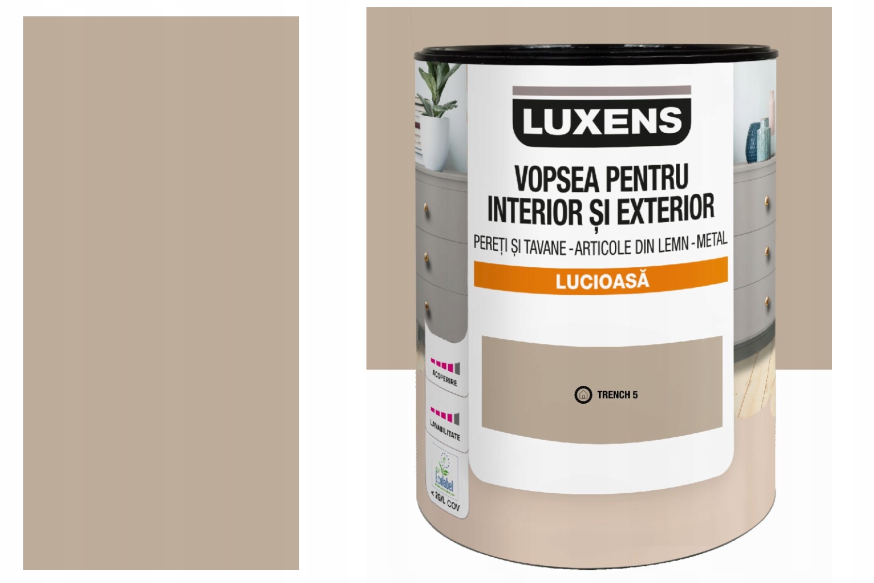 Emalie na vodní bázi Luxens pro stěny a stropy Trench5 2,5 l