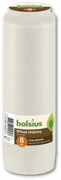 

Wkład do zniczy olejowy Bolsius Nr 8 192h 1szt