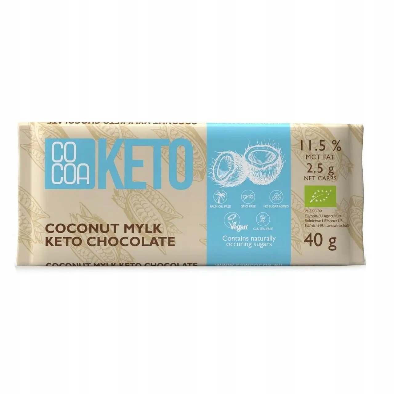 Čokoláda S Mct Olejem Bez Přidaných Cukrů Bezlepková Keto...