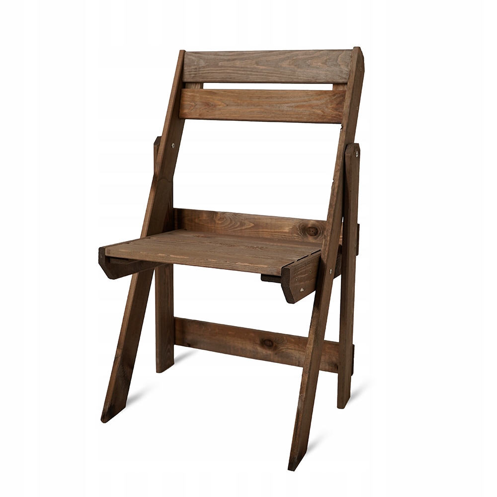 Skládací Zahradní Křeslo Ze Dřeva Na Balkon Terasa Eko 89x55x46 cm Ořech