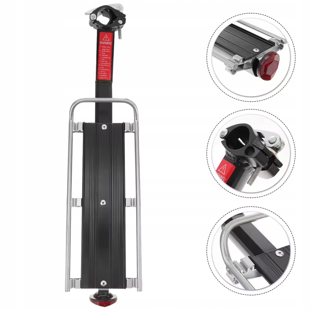 Bagażnik Rowerowy Na Sztycę inSPORTline Natakar 9KG aluminiowy lekki Qr