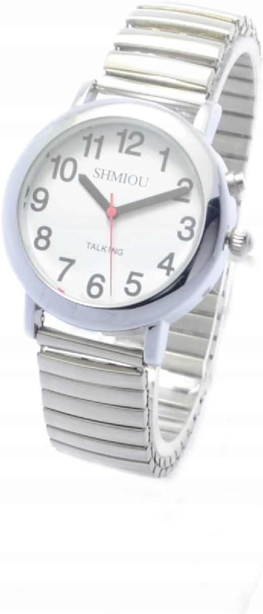 Mluvící hodinky pro seniory Alzheimer stříbrné XM-IT-220406