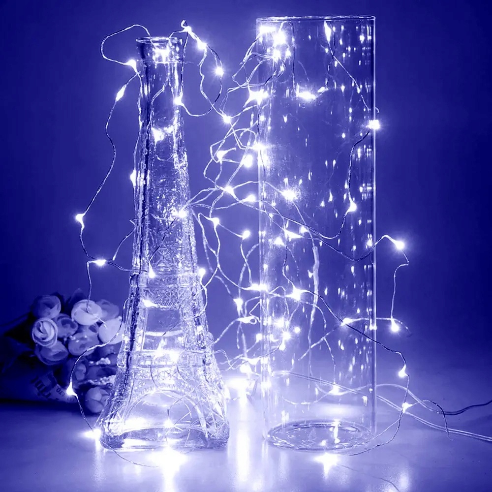 Kurtyna świetlna 100 LED 3x1m Girlanda Lampki drucik Białe neutralne Pilot Długość 300 cm