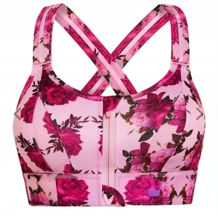 Sportovní Podprsenka Shefit Růžová S Květinami, Nastavitelná, Cvičení V Posilovně
